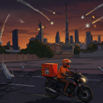 Aktivitas ojol UEA di jalanan saat eskalasi konflik Timur Tengah