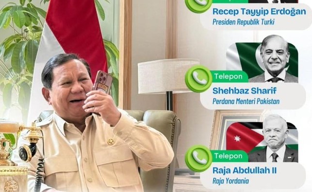 Silaturahmi Idulfitri, Prabowo Hubungi Pemimpin Negara Muslim