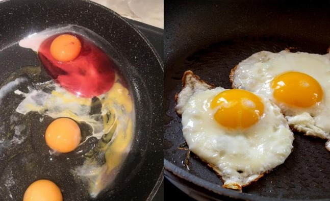 Telur Berwarna Pink Saat Digoreng? Ternyata Ini Tandanya