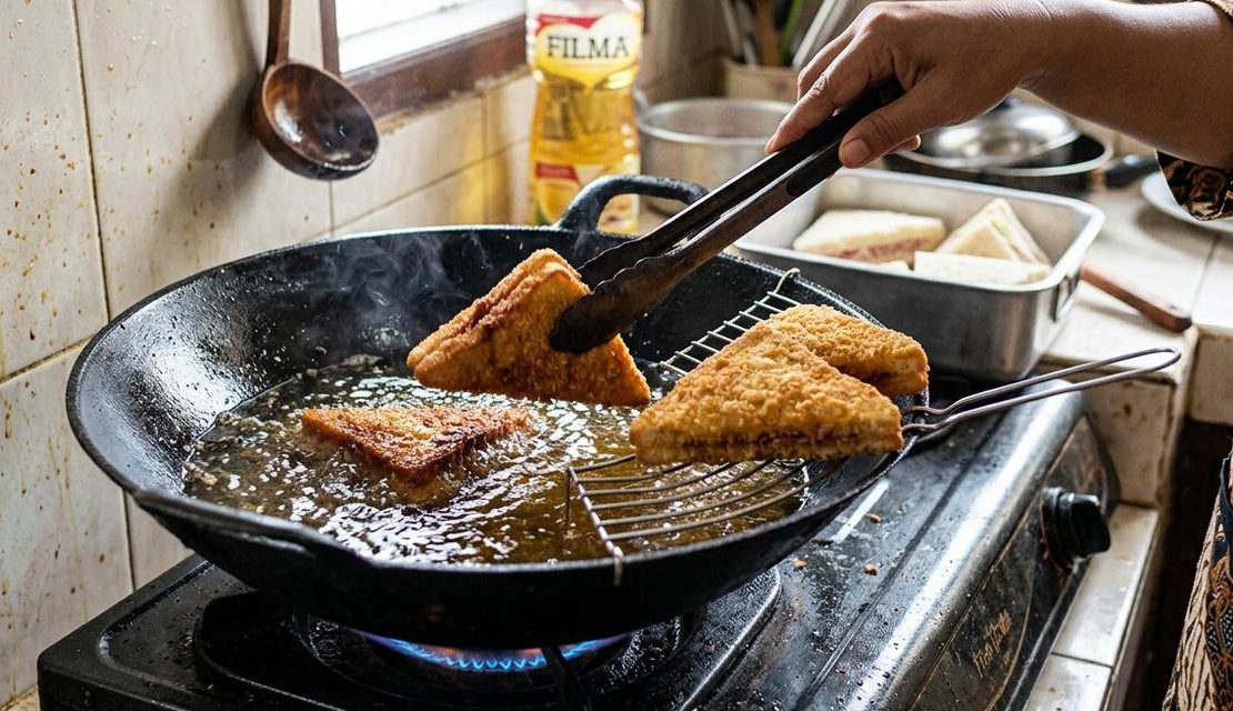 Cara Membuat Roti Tawar Goreng Crispy Tanpa Tepung Panir