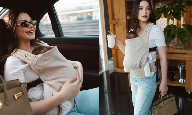 5 Gaya Alyssa Daguise Momong Baby Soso, Simpel tapi Mewah